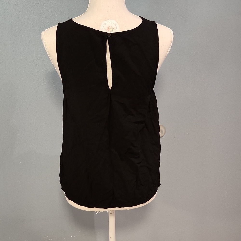 Michael Stars black sleeveless key hole basic tank top - Picture 4 of 5
